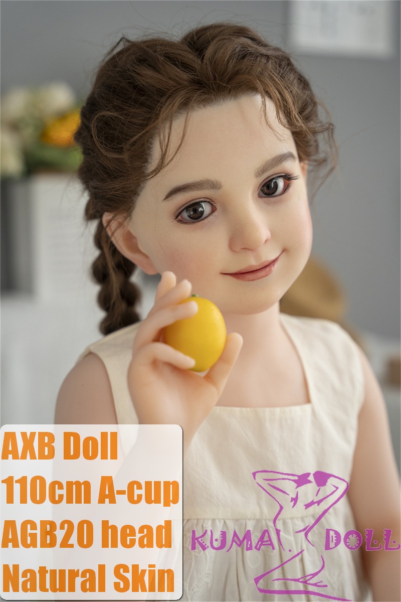 AXB Doll110cm/3ft6 A-cup with Head AGB20 with realistic body makeup silicone heand+TPE body