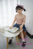 AXB Doll110cm/3ft6 A-cup with Head AGB17 with realistic body makeup silicone heand+TPE body