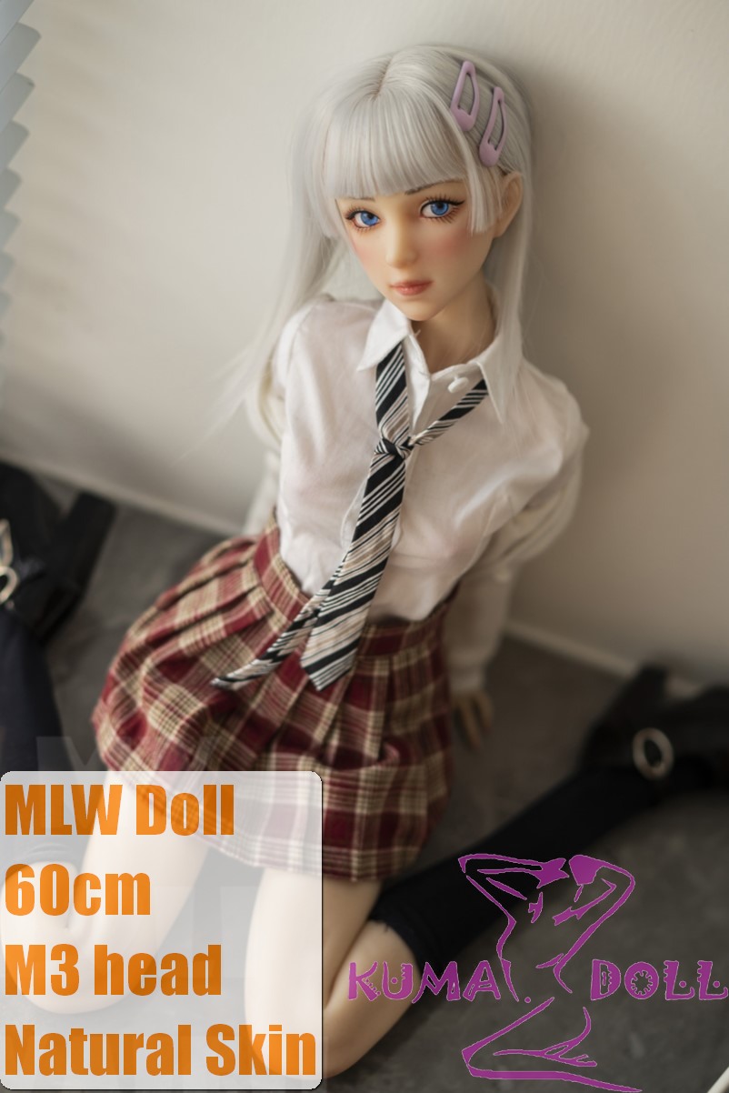 MLW M3 head  Mini Doll 60cm High-grade silicone material love doll normal breast  mini doll sexable Natural Skin