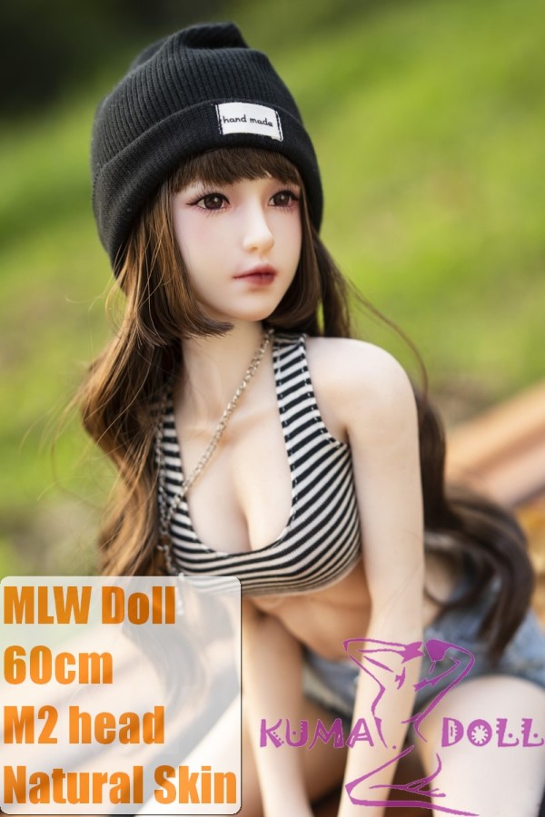 MLW M2 head  Mini Doll 60cm High-grade silicone material love doll normal breast  mini doll sexable Natural Skin