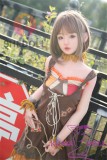 SHEDOLL Yuan head 140cm/4ft6 small breast head love doll body material customizable Brown Cotton Prairie Dress