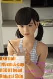 J-cute  TPE Material Love Doll 149cm/4ft9 A-cup with Silicone Head  AGD01 with new body makeup