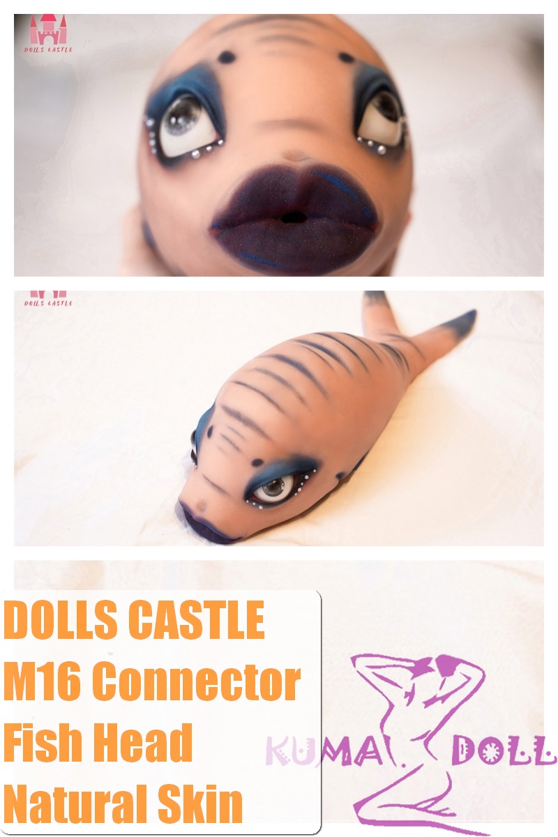 Dolls castle TPE Fish Head Fitting to the body of the dolls under 140CM with M16 connector