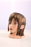 Mini Doll Mini Doll TPE oral-only head masturbator with black hair and pedestal
