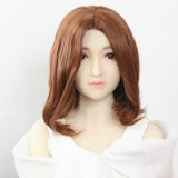 J-cute Doll TPE Material Love Doll 149cm/4ft9 A-cup with Silicone Head AGD01 with new body makeup in school uniform