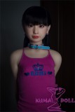 J-cute Doll Full Silicone Love Doll 149cm/4ft9 A-cup with Silicone Head AGD01 with new body makeup  Barbie Pink Halter Top