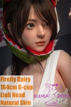 Firefly Dairy 164cm G-cup Liuli Head Full Silicone Sex Doll With Body Make-up Snack Stand Owner