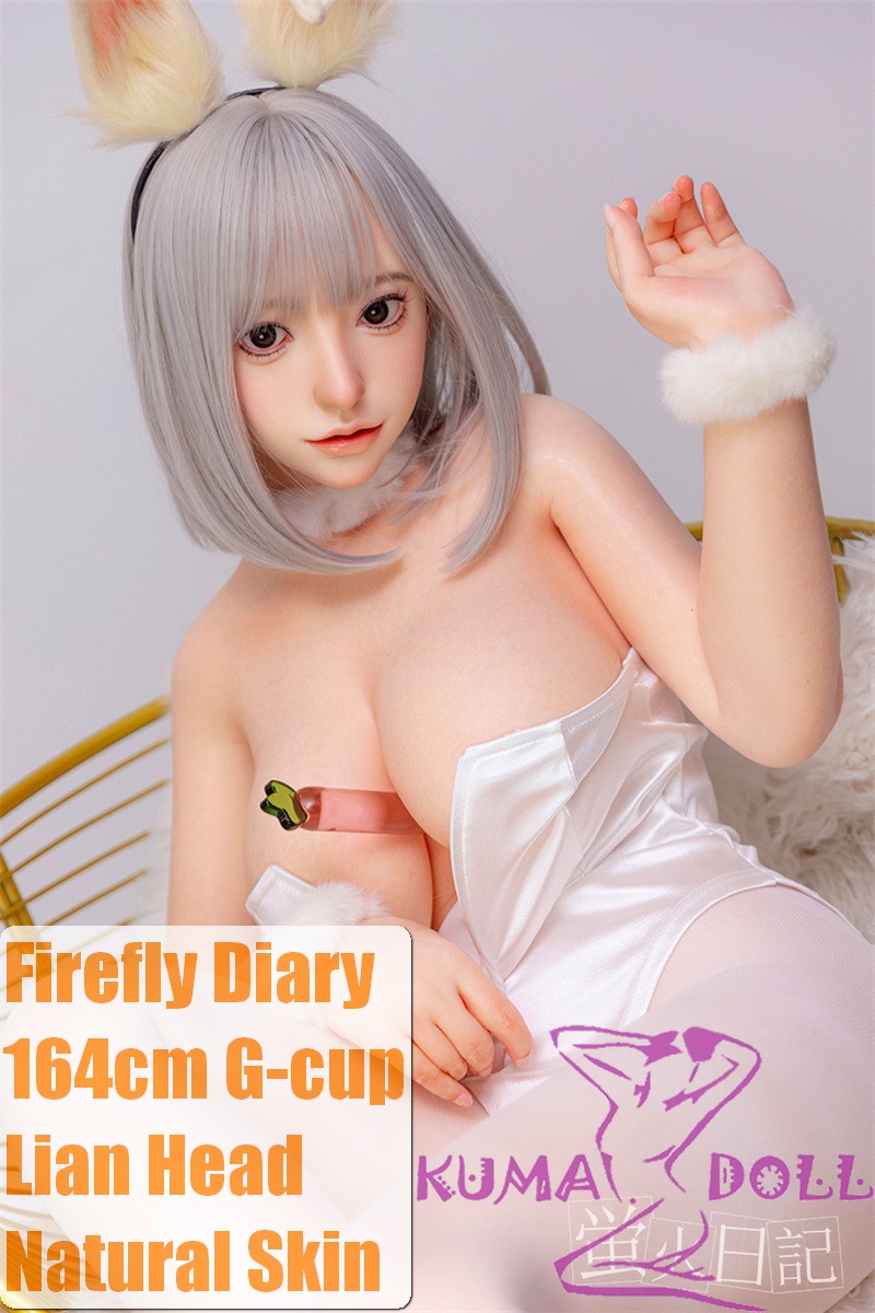 Firefly Diary 164cm G-cup Lian Head Full Silicone Sex Doll With Body Make-up Rabbit Ear