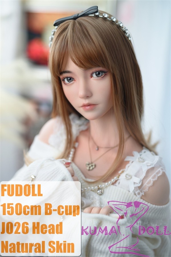 FUDOLL Sex Doll #J026 head with oral function 150cm/4ft9 B-cup High-grade silicone head + TPE material body green lingerie