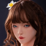 FUDOLL Sex Doll #J026 head with oral function 150cm/4ft9 B-cup High-grade silicone head + TPE material body green lingerie