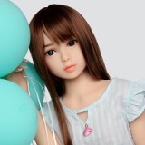 AXB Doll 110cm/3ft6 A-cup with Head A169 with realistic body makeup TPE heand+TPE body