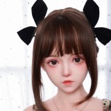 SHEDOLL Lolita type 148cm/4ft9 normal breast Coco head love doll body material customizable-White T-shirt
