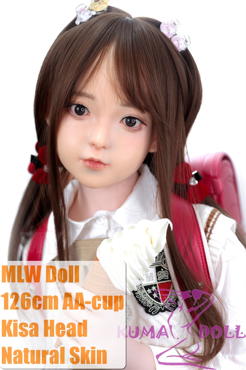 MLW doll Loli Sex Doll 126cm/4ft1 AA-cup Kisa Hard Silicone material head with TPE body