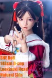 SHEDOLL Lolita type Luoxiaoxi head 148cm/4ft9 D-cup love doll body material customizable New Year Special