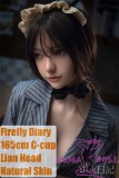 Firefly Diary 165cm C-cup Lian Head Full Silicone Sex Doll With Body Make-up Burger Shop Owner