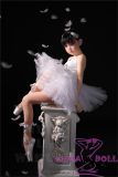 MLW doll Loli Sex Doll 126cm/4ft1 AA-cup Kisa Hard Silicone material head with TPE body Ballet Girl