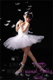 MLW doll Loli Sex Doll 126cm/4ft1 AA-cup Kisa Hard Silicone material head with TPE body Ballet Girl