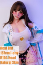 Real Girl Sex Doll 157cm/5ft2 I-Cup  R104 head  TPE love Doll makeup selectable