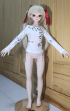 Mini doll sexable 60cm/2ft big breast silicone Elf Queen head from Kuroinu costume selectable pink sweater