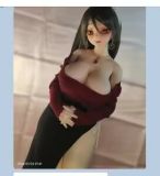 Mini doll sexable 60cm/2ft big breast silicone Elf Queen head from Kuroinu costume selectable white hair