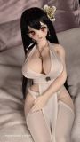 Mini doll sexable 60cm/2ft big breast silicone Elf Queen head from Kuroinu costume selectable white hair