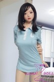 FUDOLL Sex Doll #8 head 148cm D-cup Silicone head +  body material selectable Brown Hair