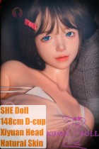 SHEDOLL Lolita type Xiyuan head 148cm/4ft9 D-cup love doll body material customizable Brown Hair