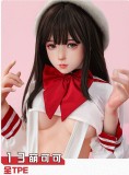 Doll Senior 12 Lengyue Head 158cm F-cup Full Silicone Sex Doll with Body Make-up White short skirt
