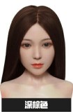Doll Senior 12 Lengyue Head 158cm F-cup Full Silicone Sex Doll with Body Make-up White short skirt