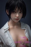 Firefly Diary 151cm A-cup Nanako Head Full Silicone Sex Doll With Body Make-up White Shirt