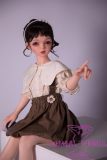 Sanhui Doll 【Adjustable Eyes】105cm A-cup #3 AIO Seamless Neck Silicone Sex Doll