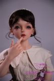Sanhui Doll 【Adjustable Eyes】105cm A-cup #3 AIO Seamless Neck Silicone Sex Doll