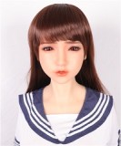Sanhui Doll 145cm/4ft8 D-cup Silicone Sex Doll with Head #11-White dress