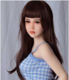 Full Silicone AIO Sanhui Doll 125cm E-cup #11 head with seamless Blue hair