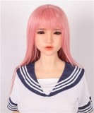 Sanhui Doll 145cm/4ft8 D-cup Silicone Sex Doll with Head #11-White dress