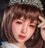 Sanhui Doll 145cm/4ft8 D-cup Silicone Sex Doll with Head #11-White dress