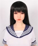 Sanhui Doll 145cm/4ft8 D-cup Silicone Sex Doll with Head #11-White dress