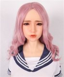 Sanhui Doll 145cm/4ft8 D-cup Silicone Sex Doll with Head #11-White dress