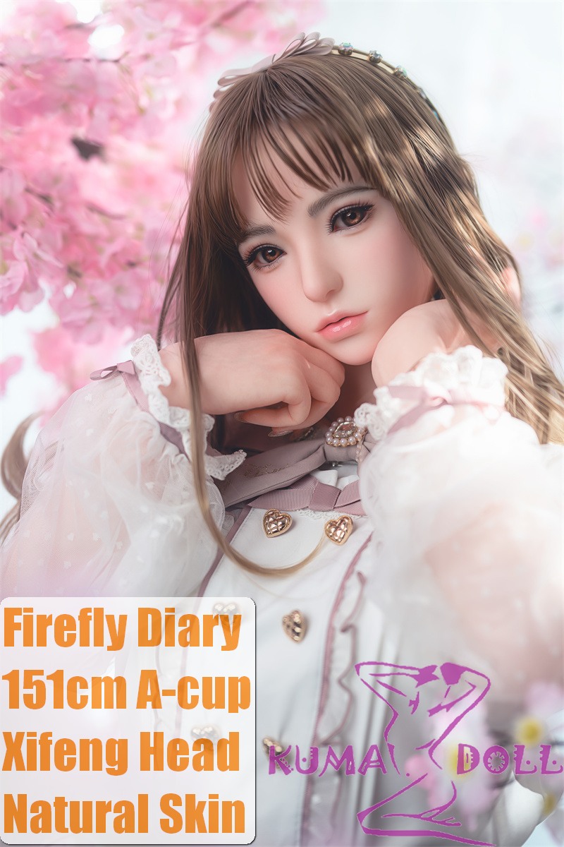 Firefly Diary 151cm A-cup Xifeng Head Full Silicone Sex Doll With Body Make-up in Elegant Skirt
