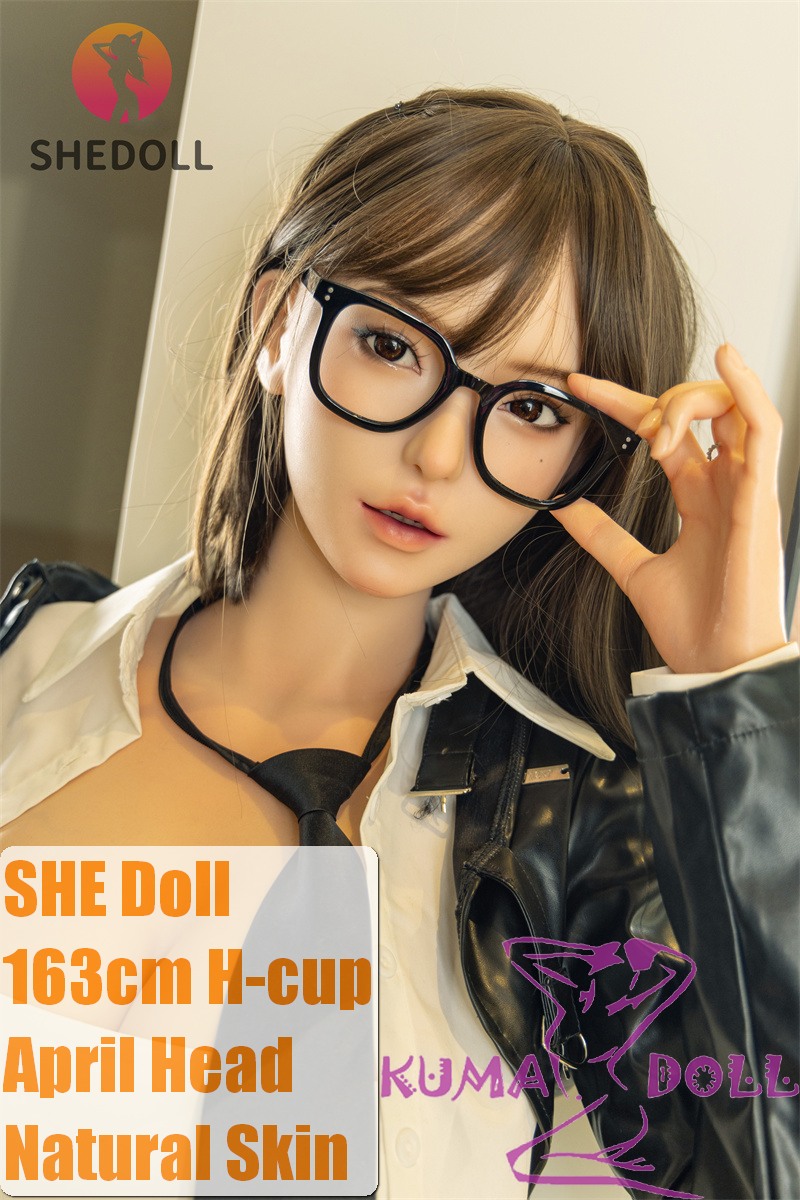 SHEDOLL Lolita type #33 （April） 163cm/5ft3 H-cup love doll body material customizable with Black Framed Glasses
