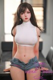 FUDOLL Full Silicone love doll 163cm D-cup #2 head in White Crop Top