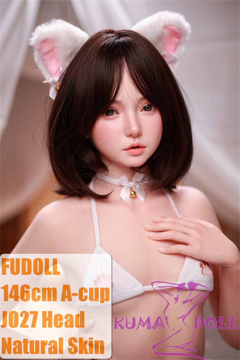 FUDOLL Sex Doll #27 head 146cm AA-cup Silicone head +  body material selectable Cat Ear