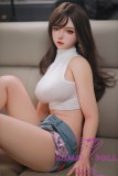FUDOLL Full Silicone love doll 163cm D-cup #2 head in White Crop Top