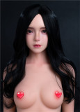 FUDOLL Sex Doll #27 head 146cm AA-cup Silicone head + silicone body School Uniform