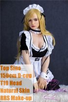 Top Sino Doll Silicone Sex Doll 150cm/4ft9 D-cup T10 Head Misi RRS Makeup Selectable