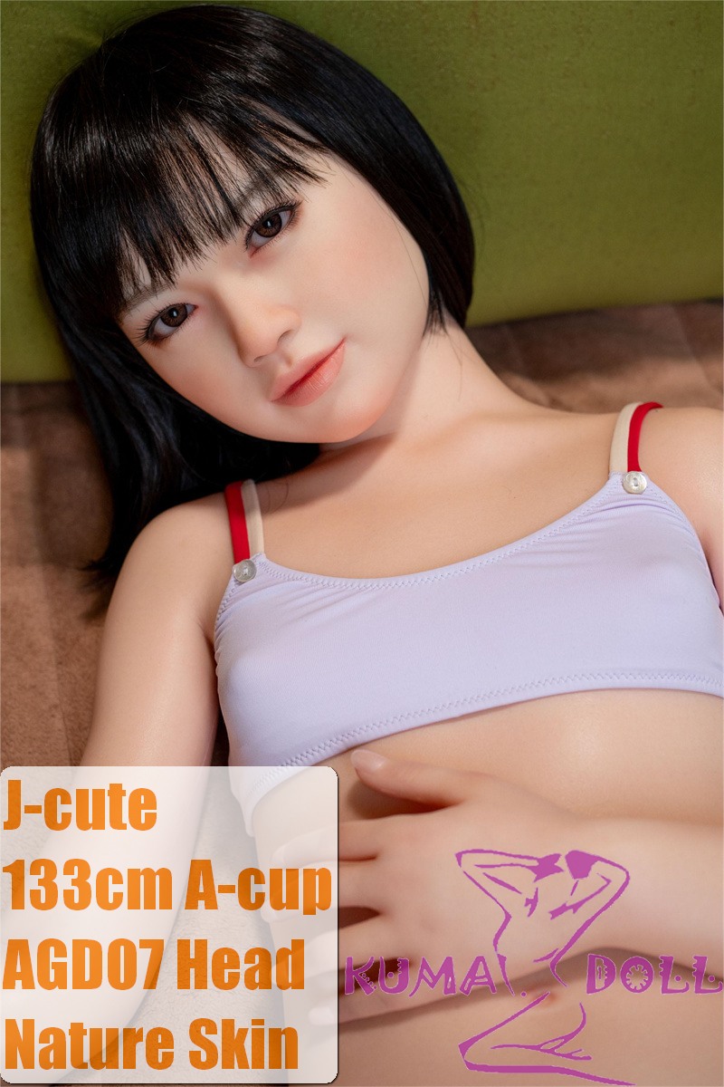 J-cute doll 133cm AA-cup AGD07 head sex doll full silicone material