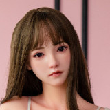 SHEDOLL Yuan head 140cm/4ft6 small breast head love doll body material customizable Brown Cotton Prairie Dress