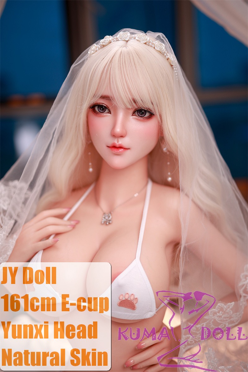 JY Sex Doll 161cm/5ft3 E-cup Silicone Head Yunxi +TPE Material Body with White Veil