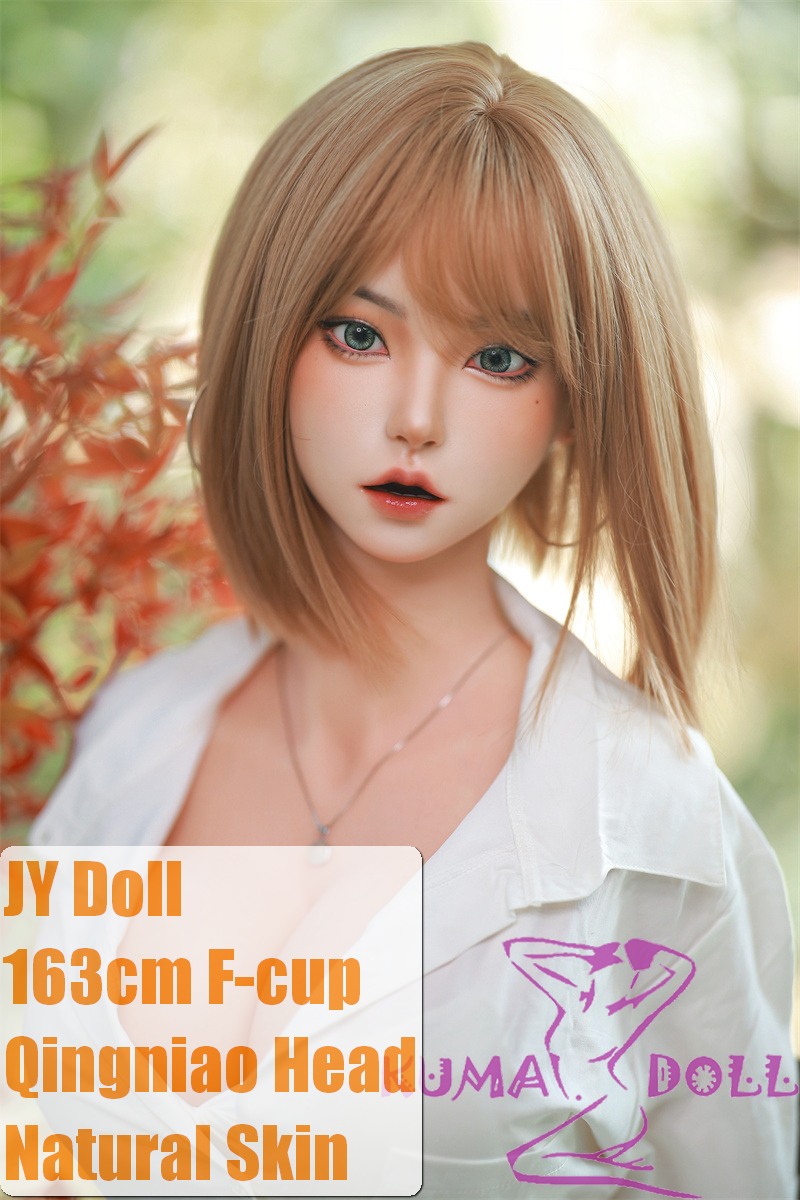 JY Doll Silicone Material Love Doll 163cm/5ft4 F-Cup Qingniao head with body makeup in White Shirt