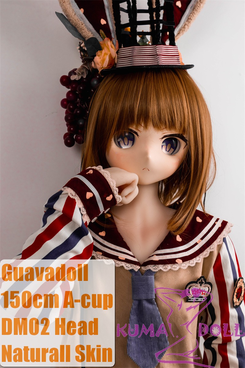 Guavadoll  150cm A-cup head DM02 head Vinyl (PVC) head + TPE body 1:1 life-size love doll with Orange Hair